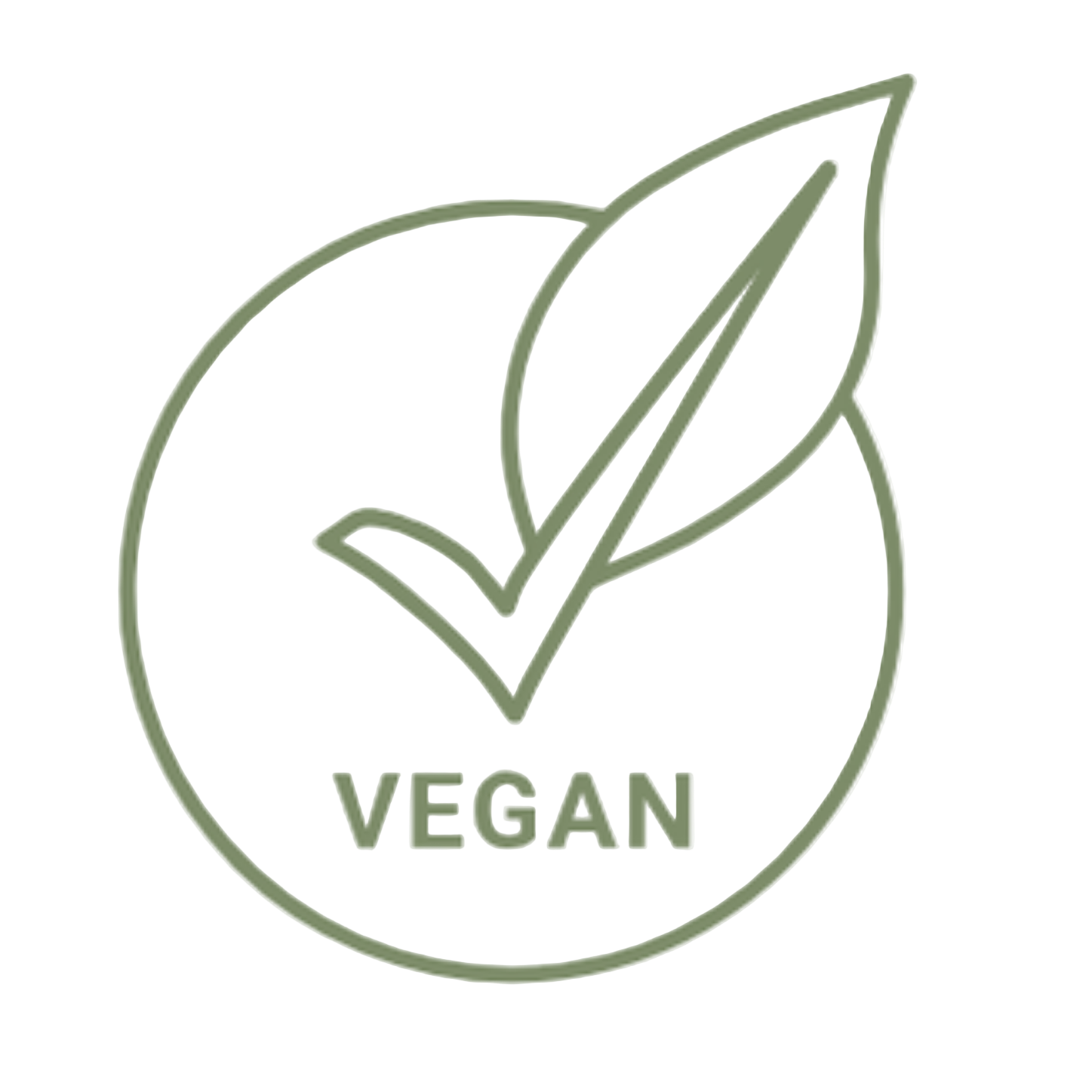 Vegan icon — indicates plant-based and animal-friendly formulation.